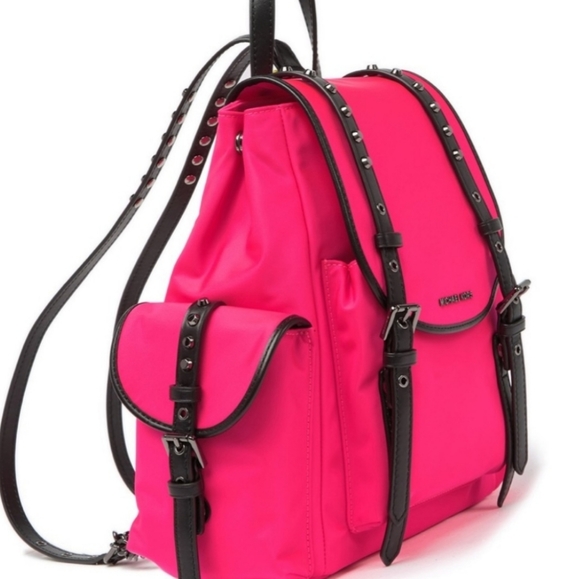 Michael kors Leila neon pink flap backpack